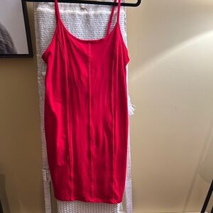 Vibrant Red Slip Dress